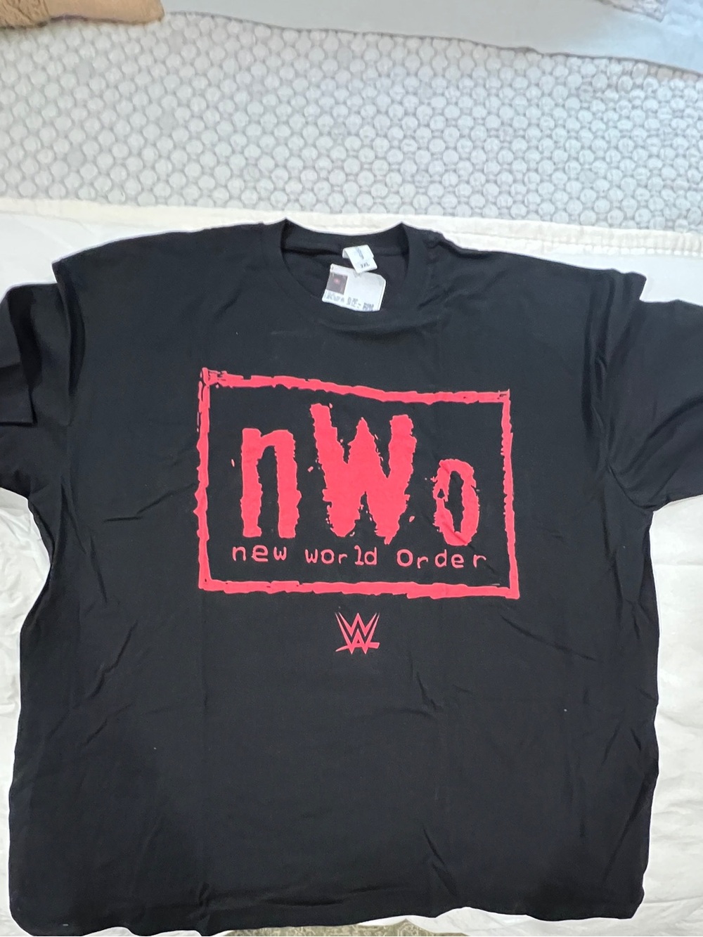 WWE Black T‑Shirt with Red nWo Graphic